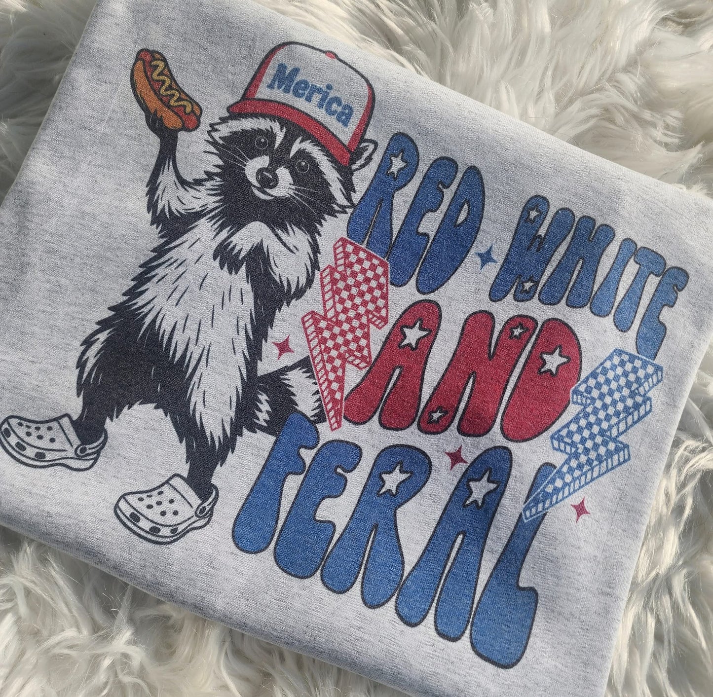 Red White & Feral Tee
