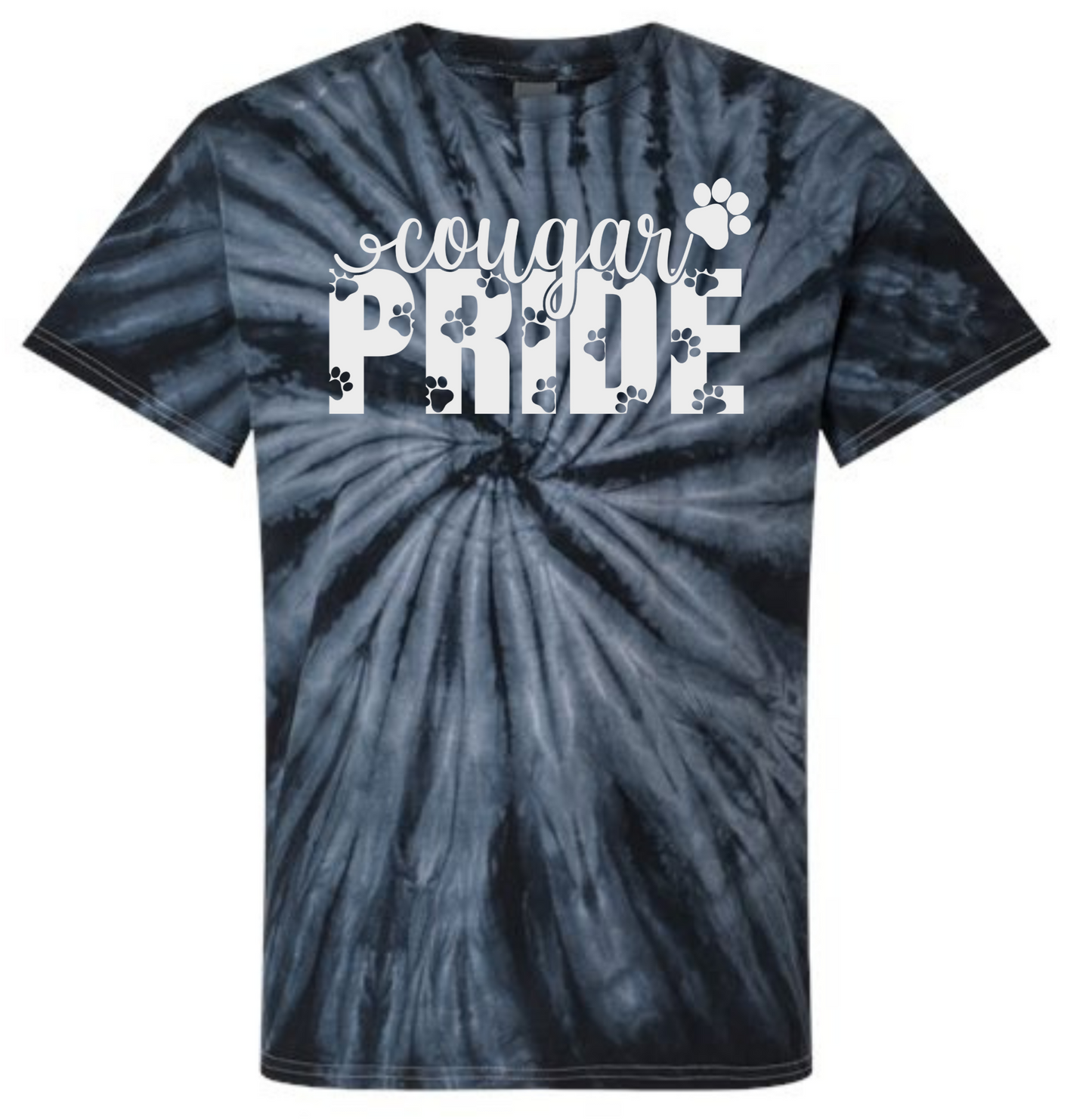 Youth Cougar Pride Tie Dye Tee