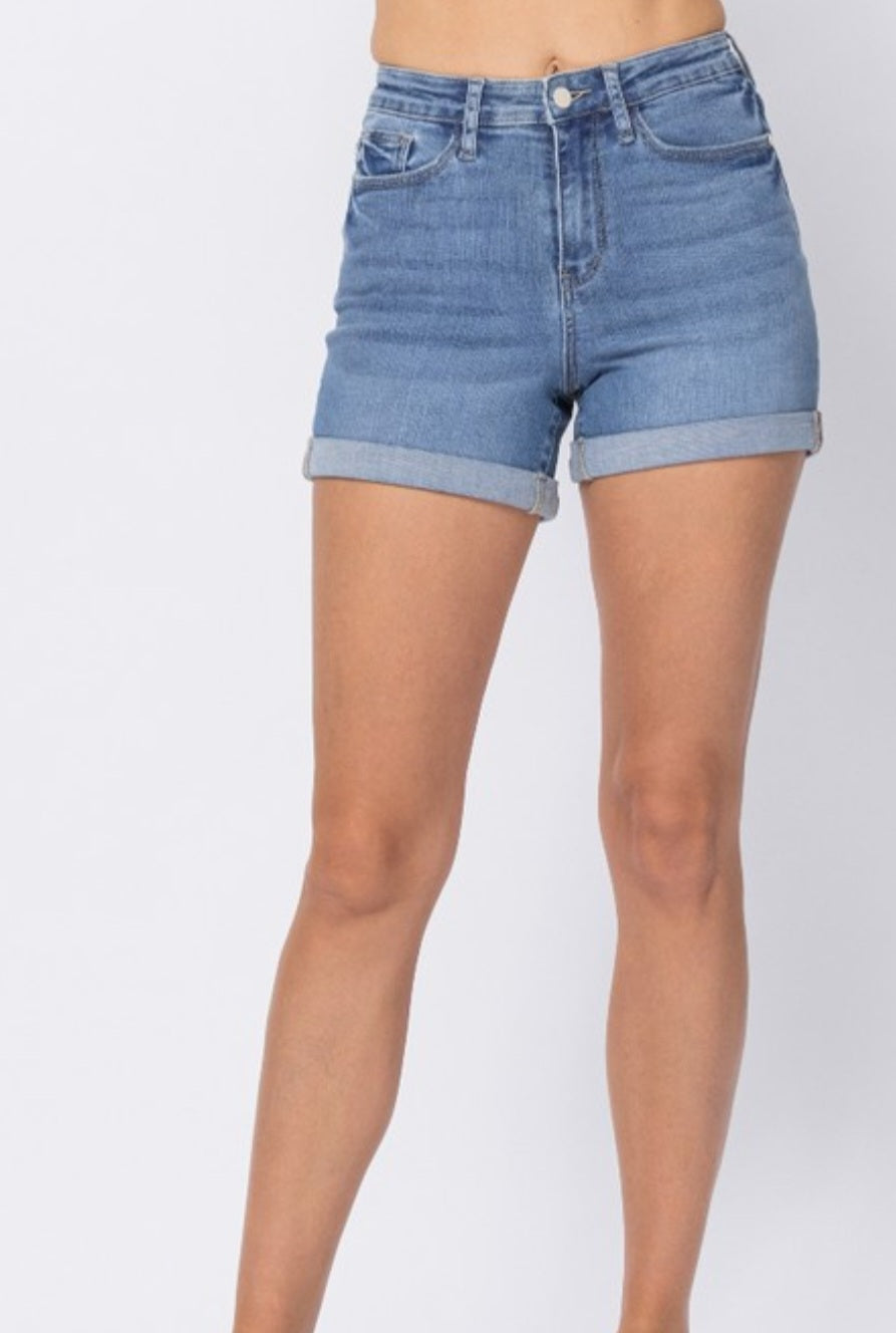 Hi Rise Judy Blue Cuff Shorts