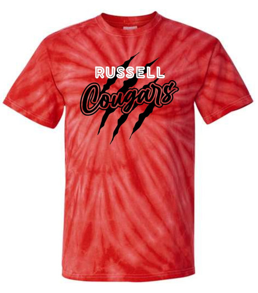 Red Tie Dye Tee Youth
