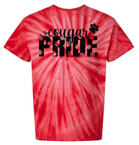 Youth Cougar Pride Tie Dye Tee