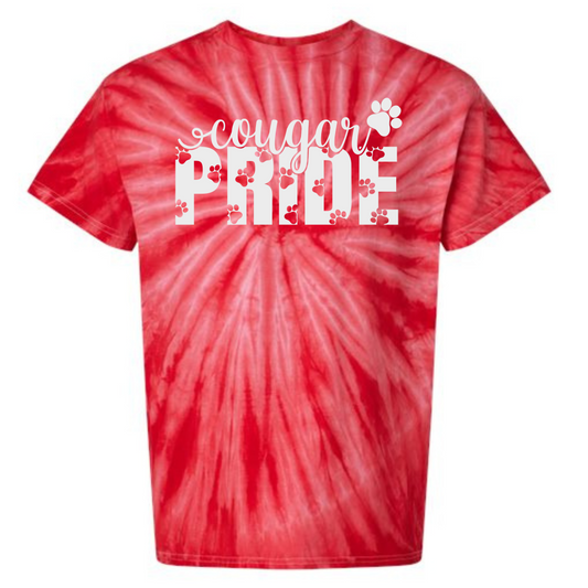 Youth Cougar Pride Tie Dye Tee