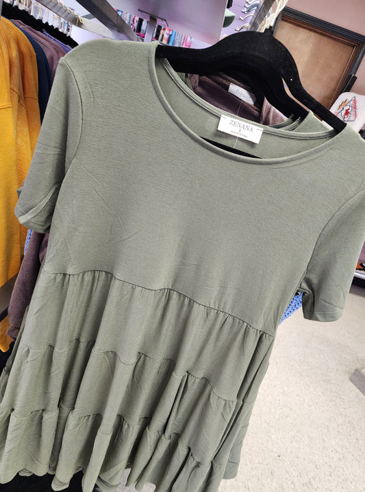 Olive Babydoll Top