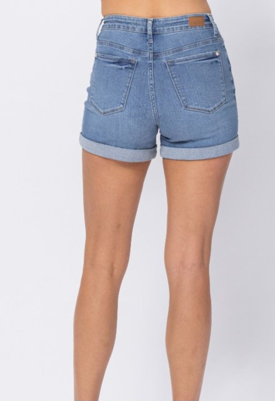 Hi Rise Judy Blue Cuff Shorts